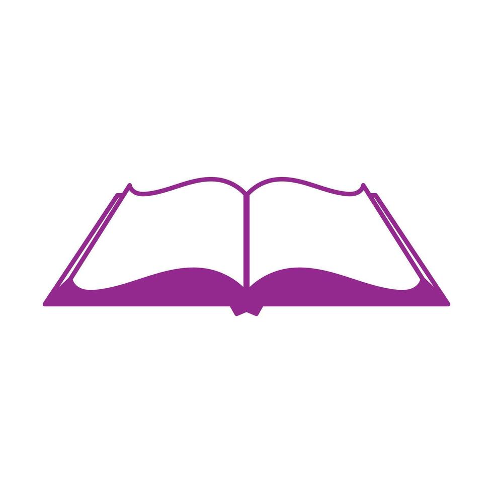 Simple Minimalist Blue Book for Education Knowledge or Library Icon Illustration Design vector