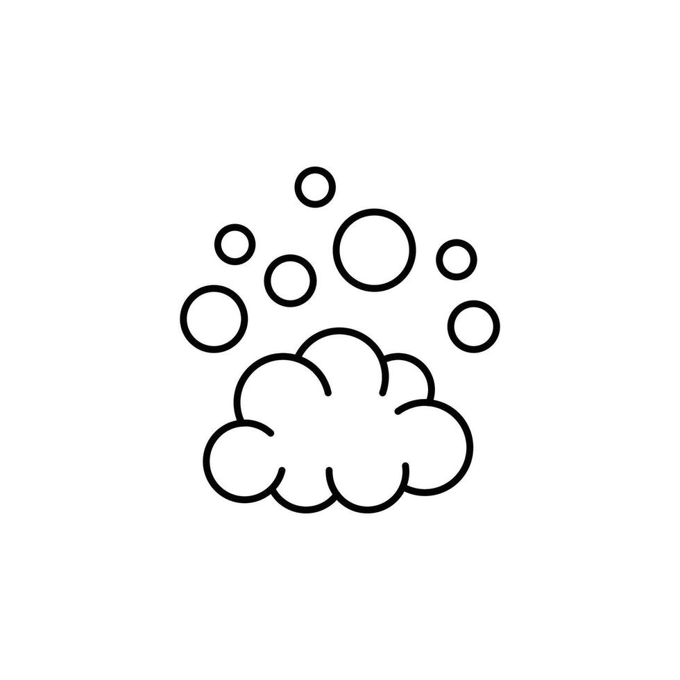 Foam Simple Isolated Line Icon for Infographics, Books, Banners, Web Sites, Apps. Editable stroke vector