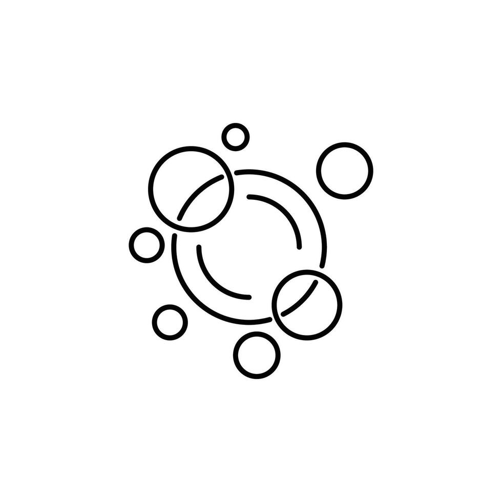 Bubble, Foam, Cleaning Flat Icon as a Design Element. Suitable for infographics, books, banners and other designs vector