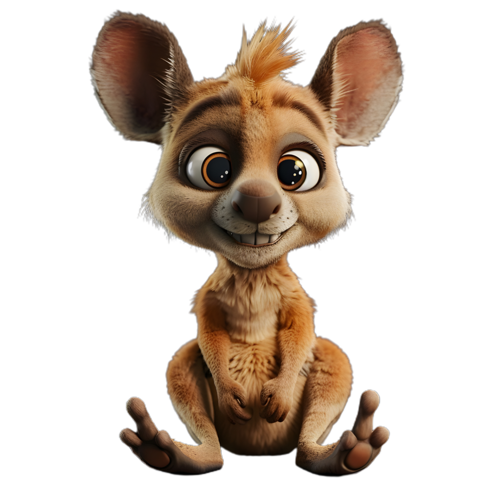une dessin animé kangourou séance sur le sol png