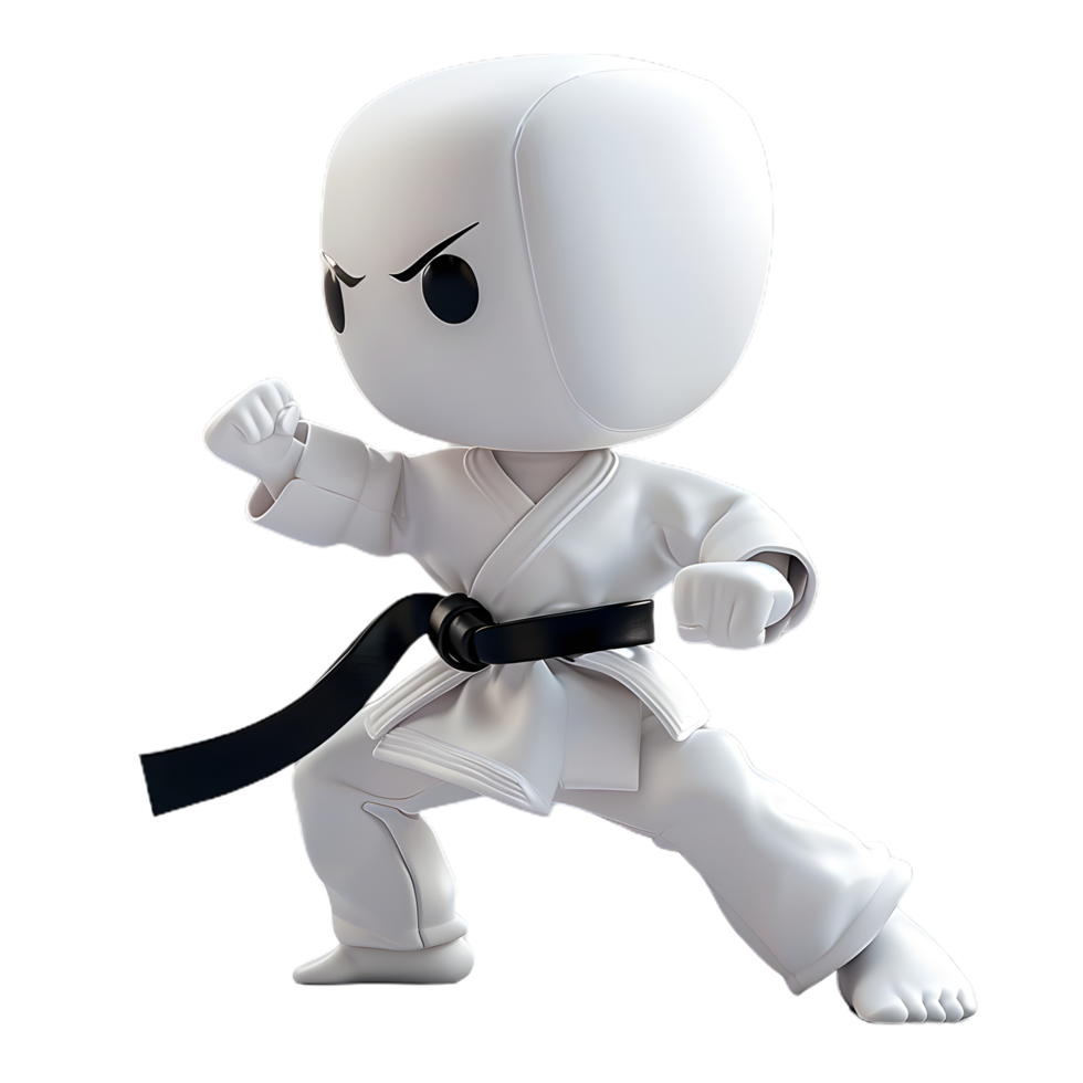 a cartoon character in karate gear png