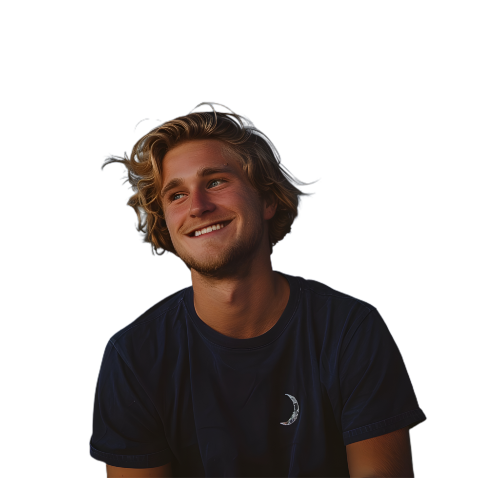 a man with a smile on his face png