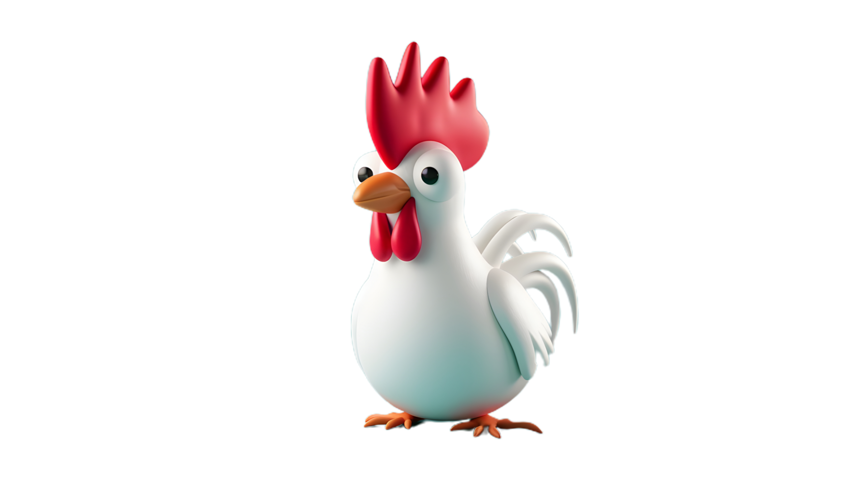 a cartoon chicken standing on a transparent background png
