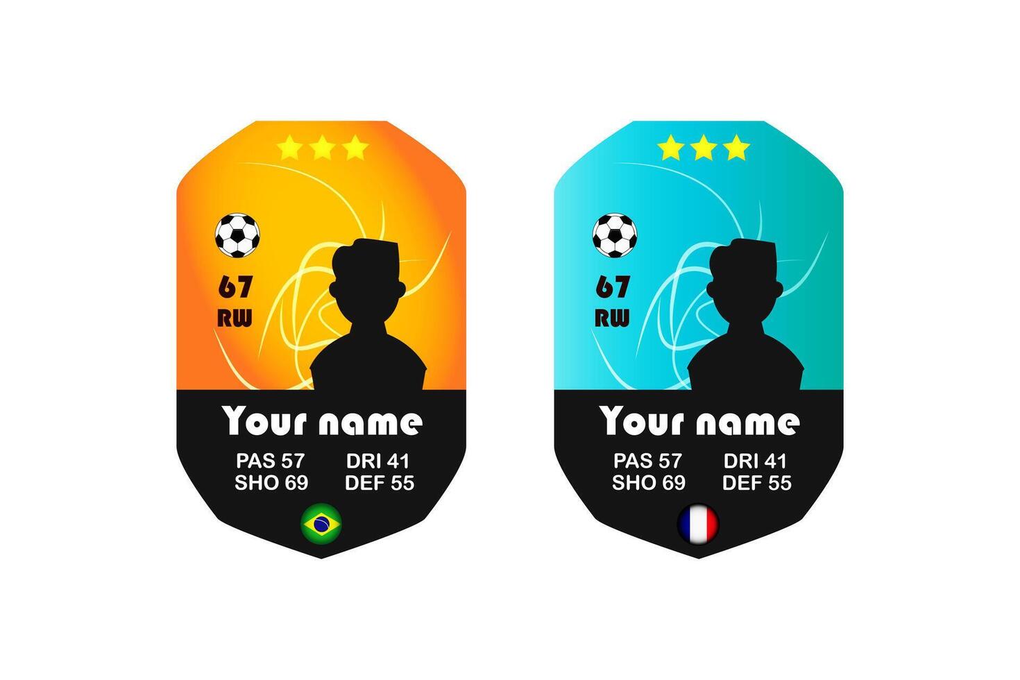 Football Player Card Template for Sports Games 49719844 Vector Art at Football Player Card Template for Sports Games 49719844 Vector Art at