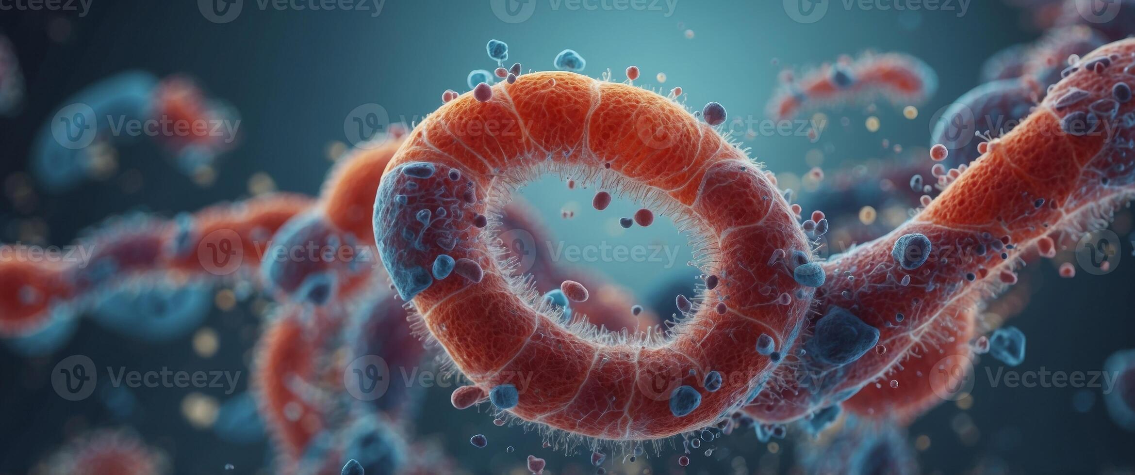 visualization of pathogenic vs beneficial bacteria in the digestive tract a delicate balance. photo