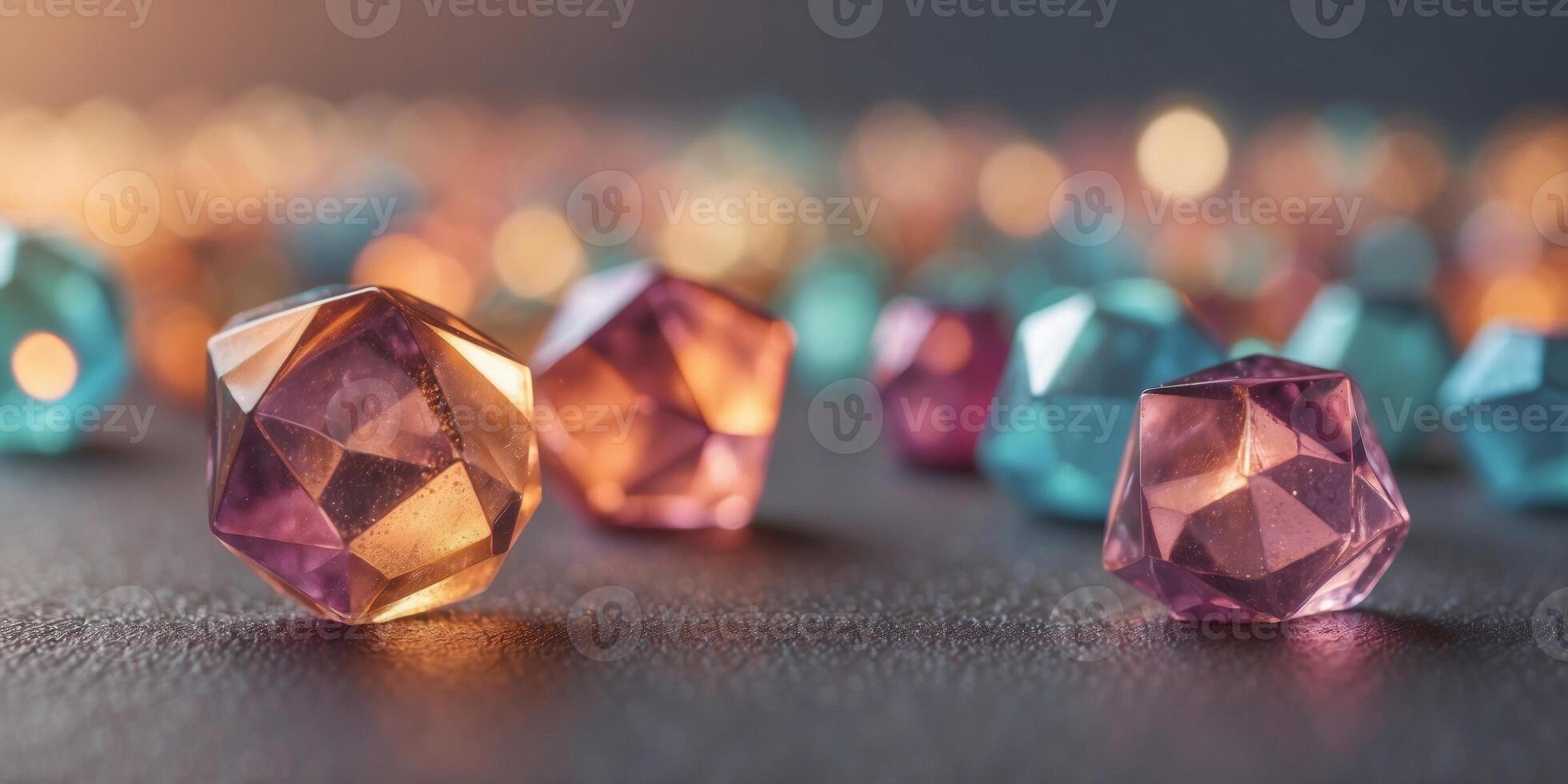 Geometric shapes with pastel colors upon a modern background. photo