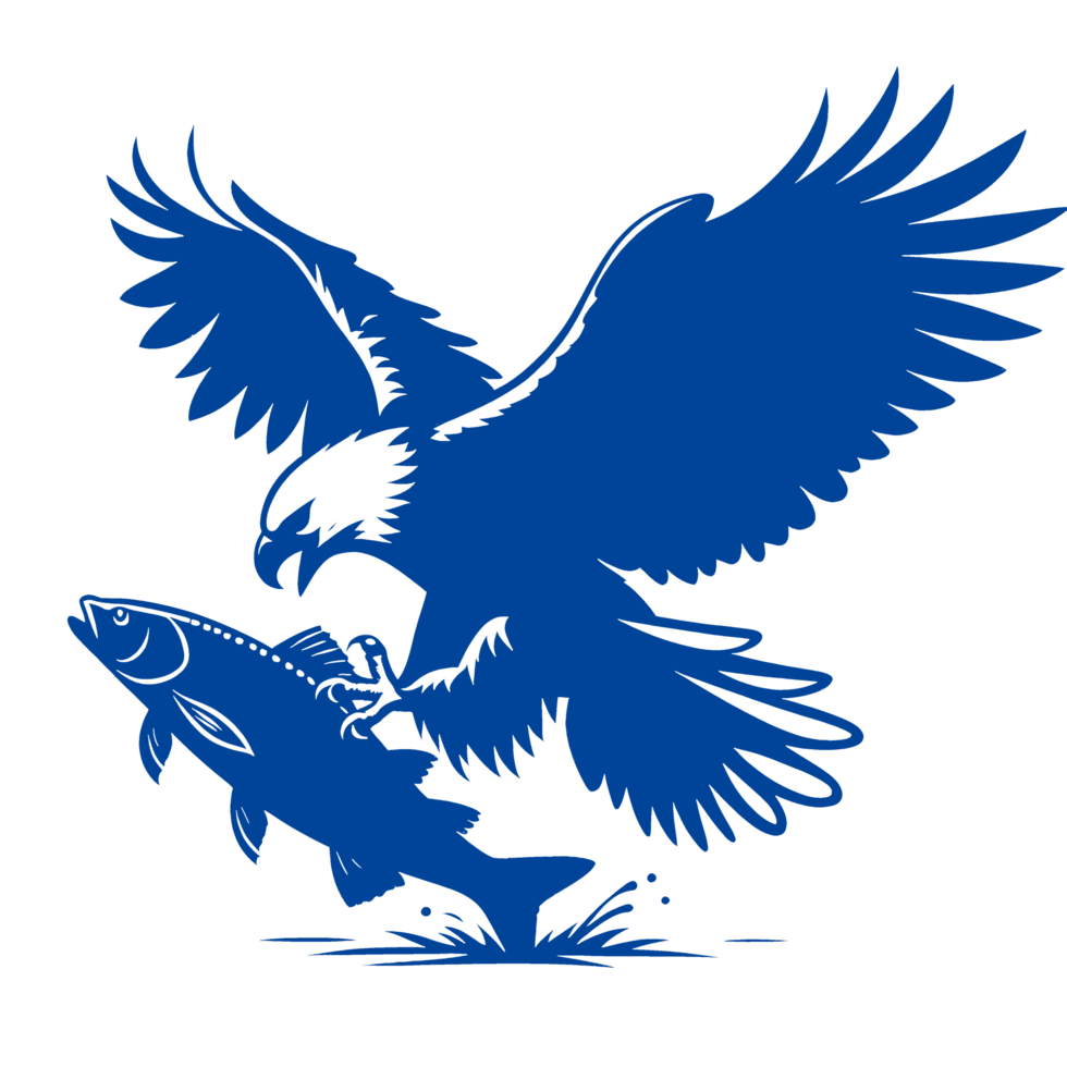 Eagle Carrying Fish With Splashing Water png