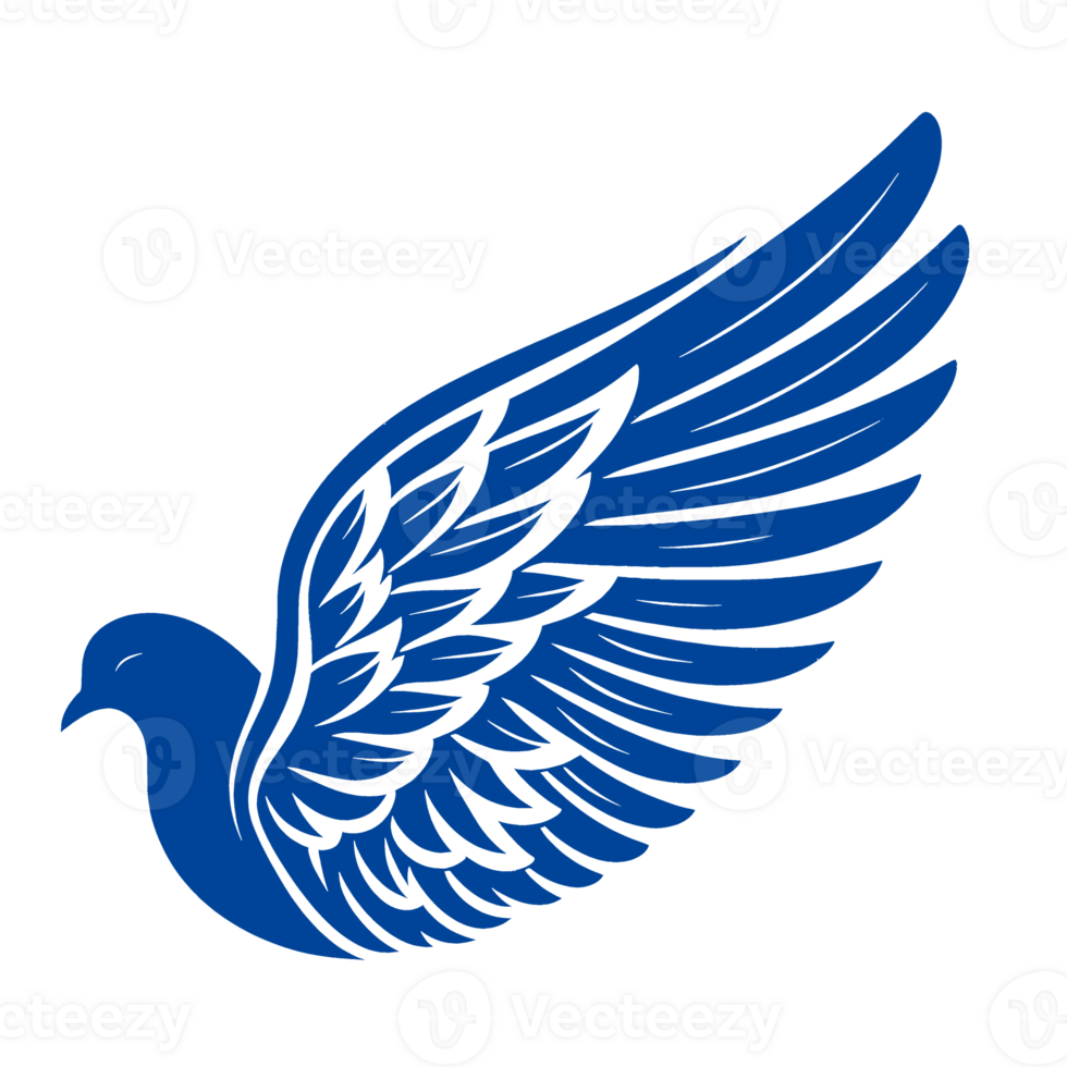 Blue Bird with Spread Wings in Flight png