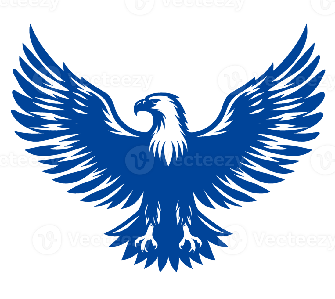 Blue and White Geometric Shape with a White Rectangle in the Top Center png