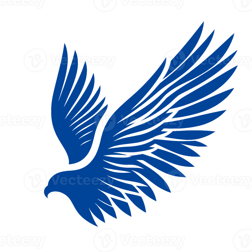 Blue Abstract Eagle Wings in Flight png