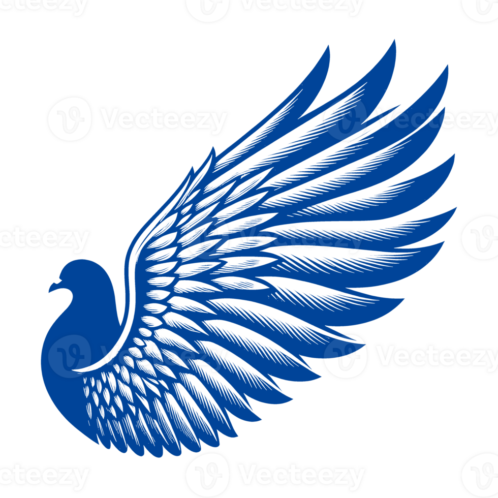 Blue Bird with Spread Wings png