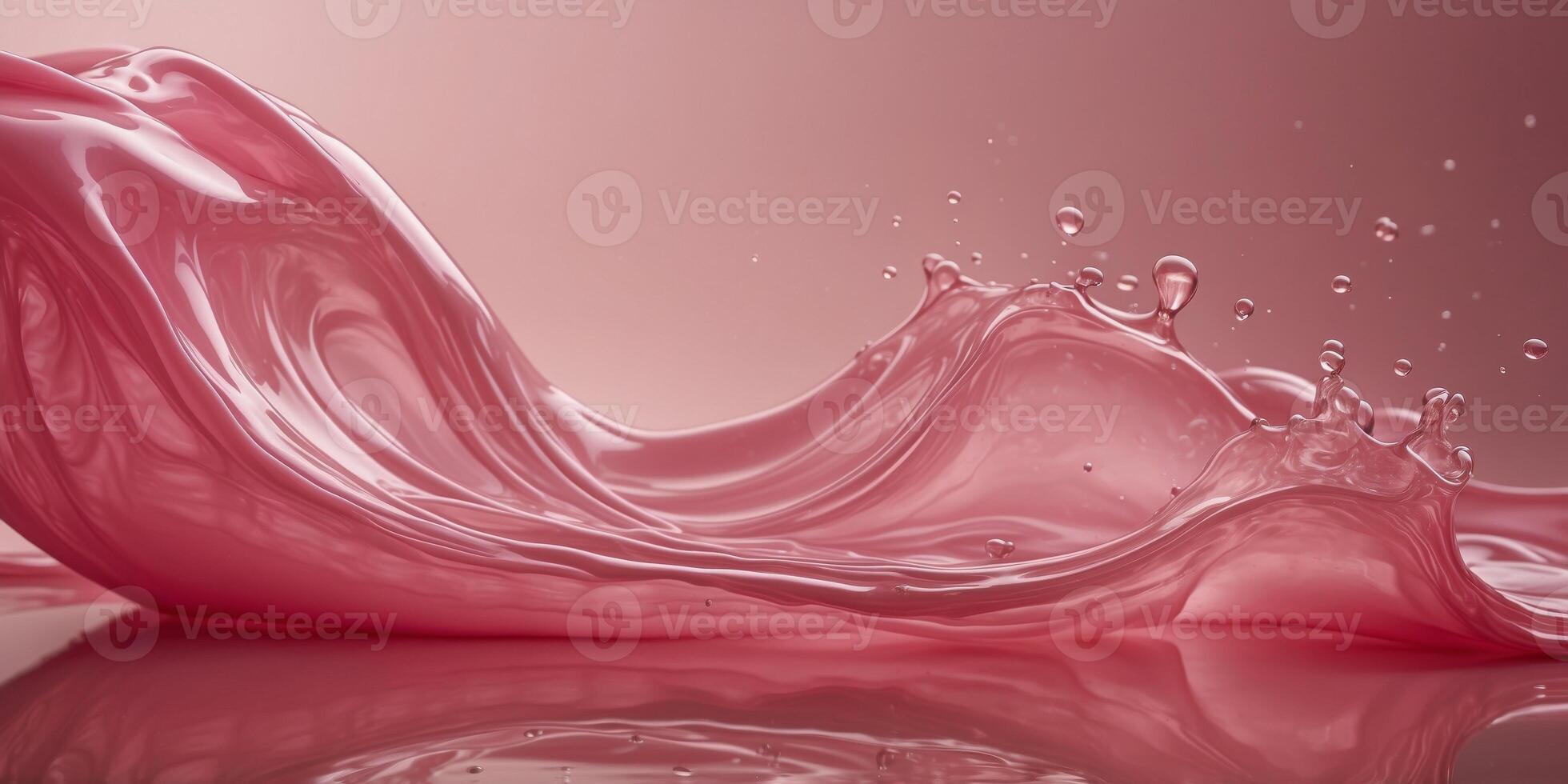 a liquid flowing out of a pink background. photo