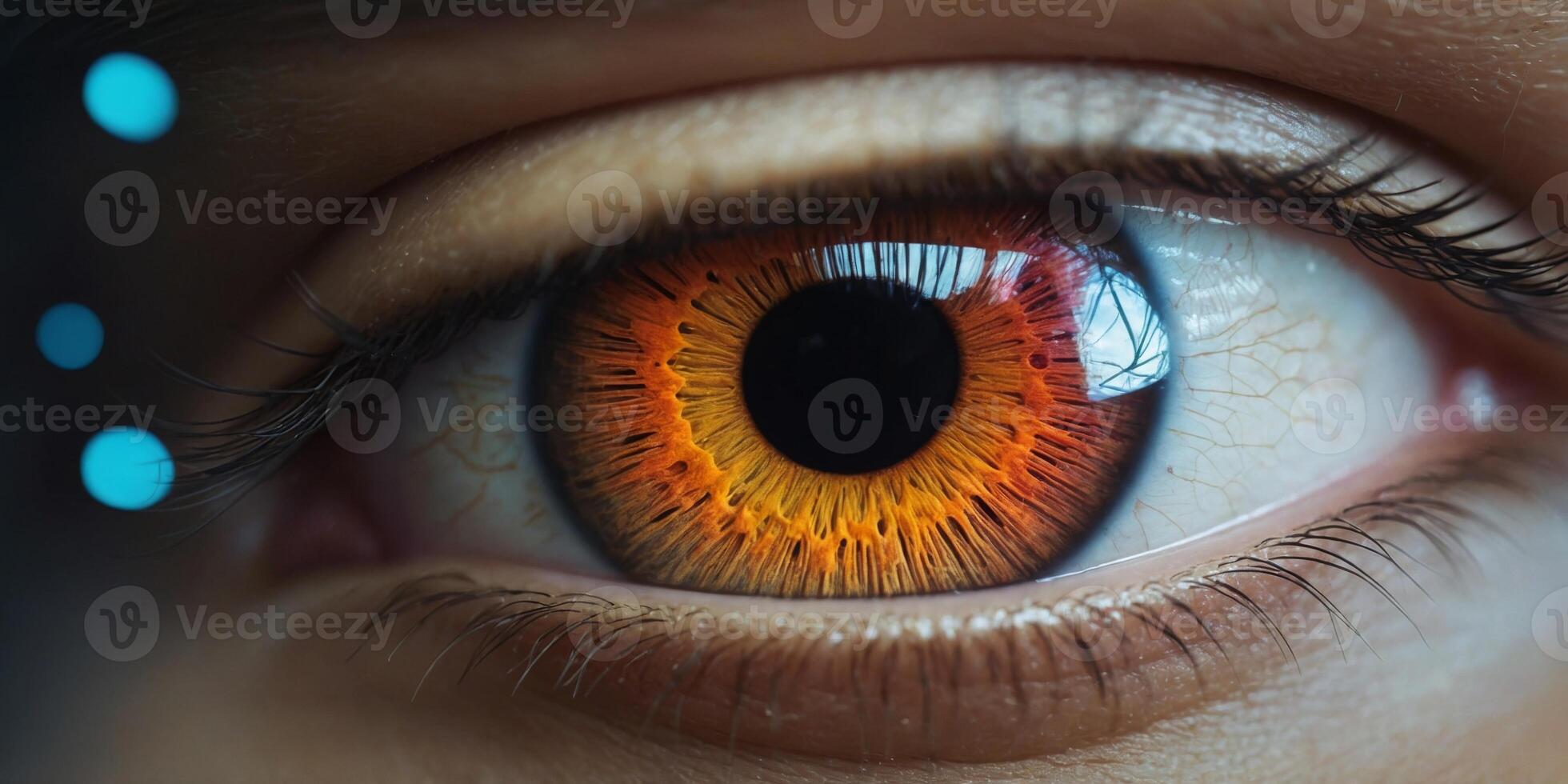 Futuristic Digital Eye Revealing Intricate Data Network and Artificial Intelligence. photo