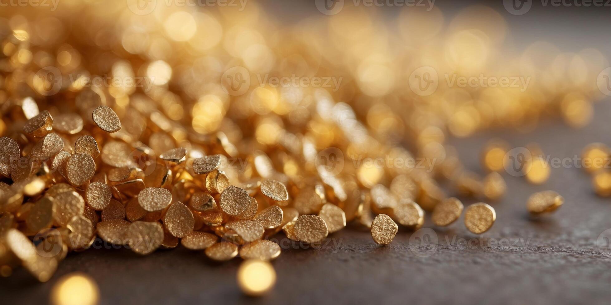 Golden background with tiny golden sparkles. photo