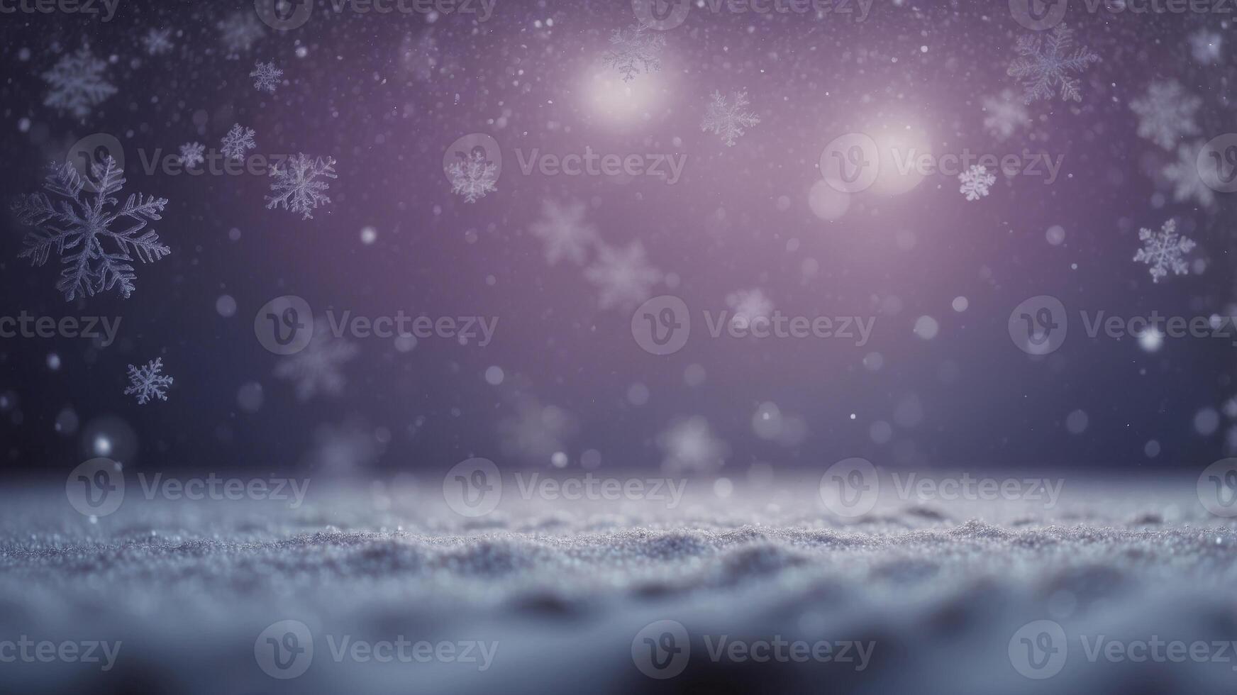 Medium purple background with snowflakes. photo