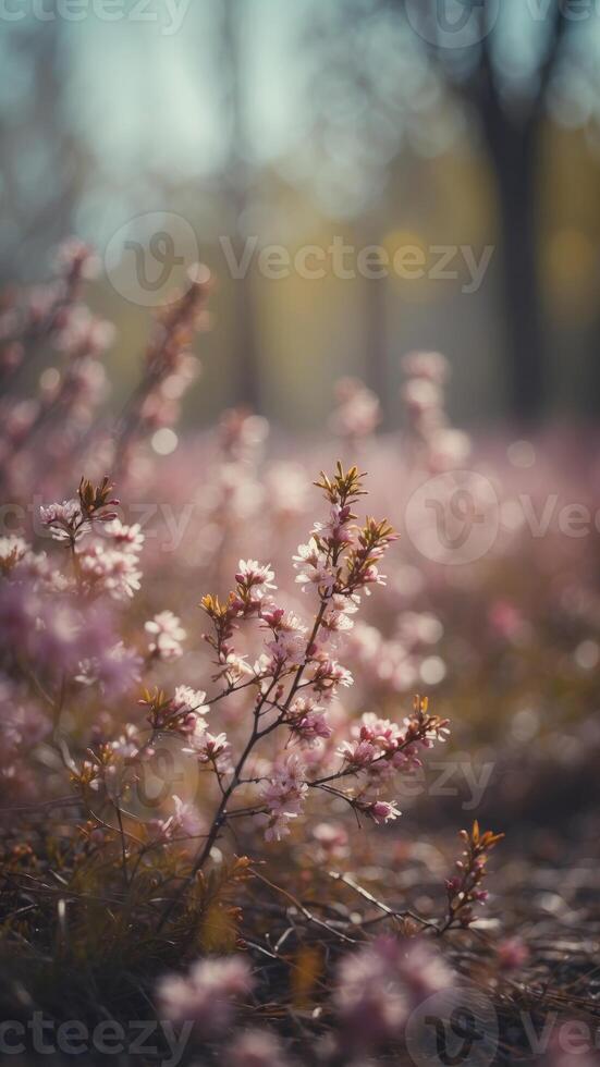 Beautiful blurred spring background nature. photo