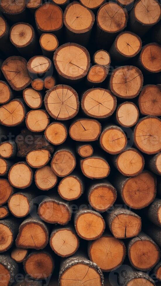 timber stacked up rather rough after felling. photo