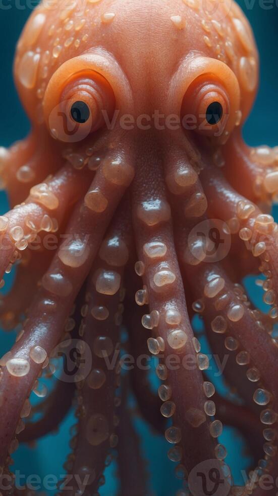 Stunning Close Up of a Translucent Octopus. photo