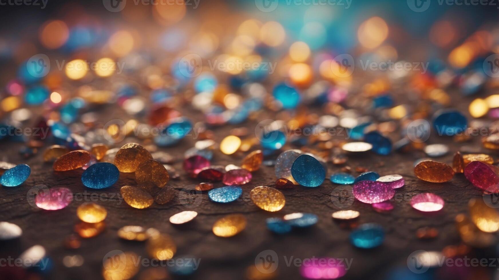 A colorful background with a lot of sparkles. photo