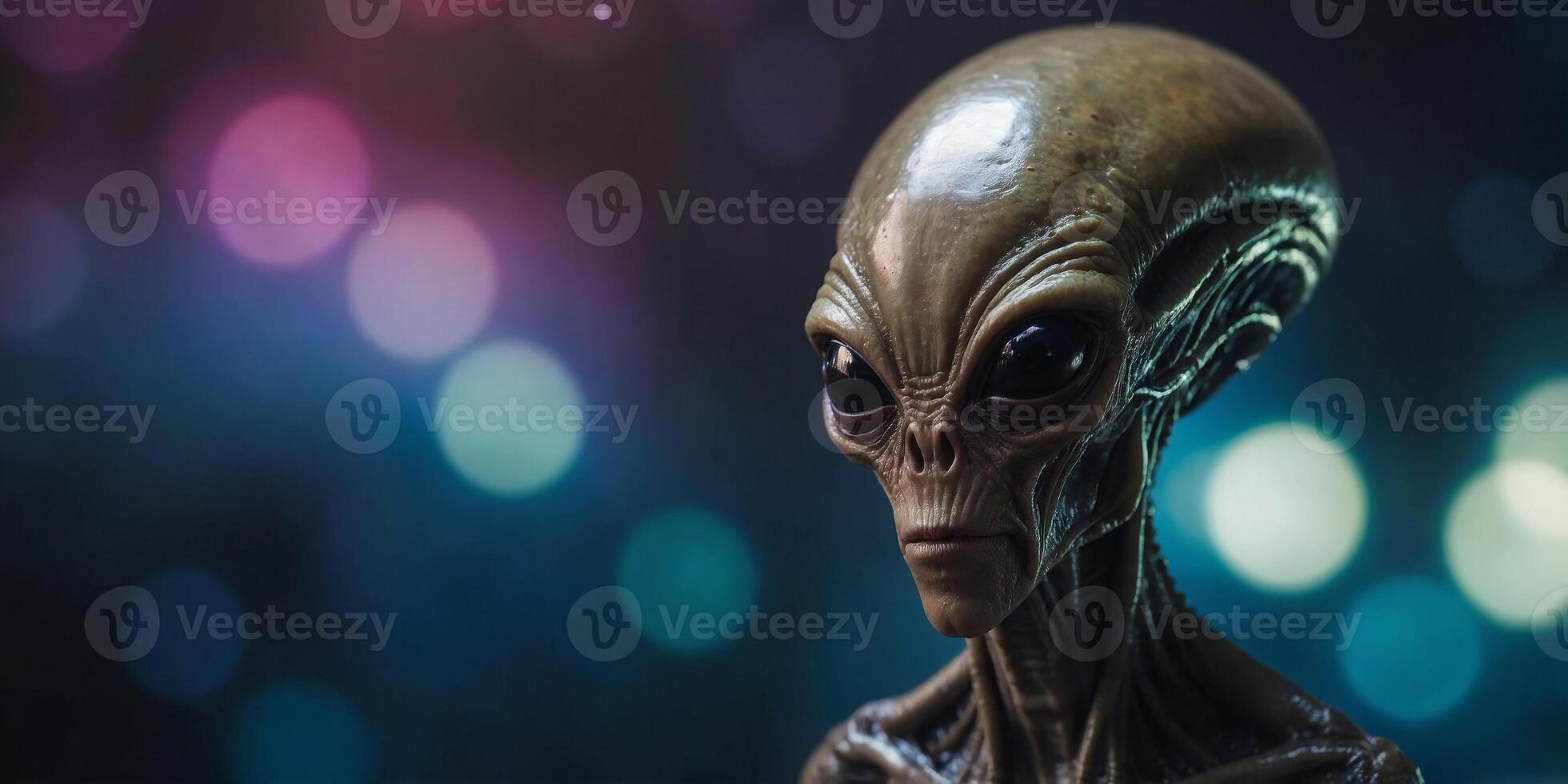 Alien background with selective focus with copy space. photo