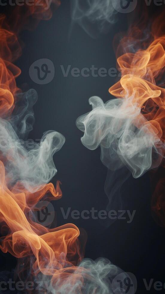Mysterious Particle Effects With Smoke And Spotlight Captivating Smokey with Gray Colors Background Lighting Concept For Product Display And Presentation. photo