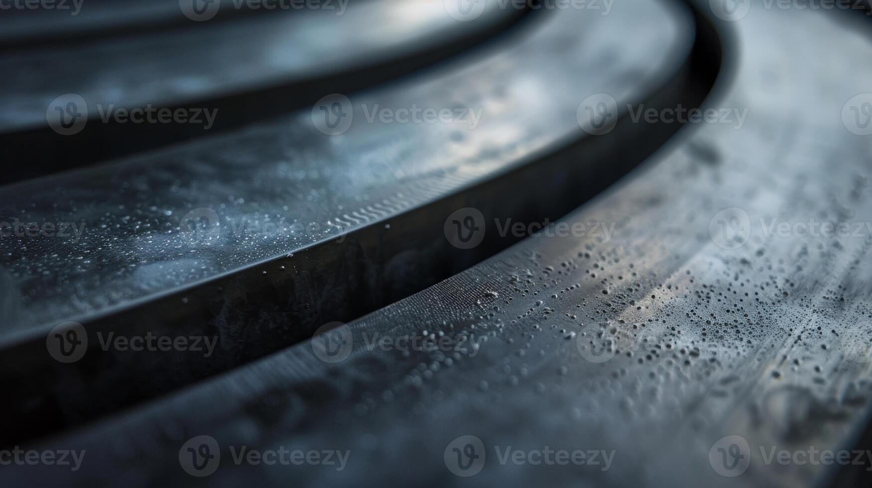 As the belt moves we can see the subtle changes in tension and pressure indicated by the slight bulging and flattening of the rubber surface photo