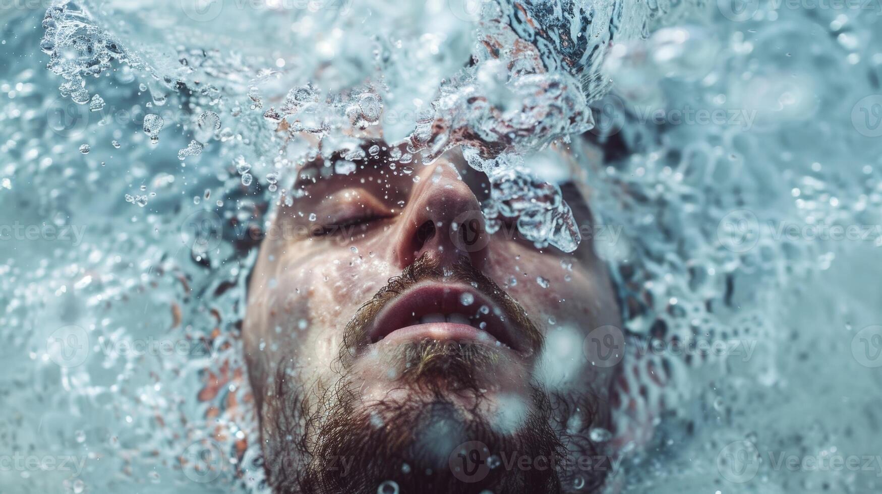 A reminder to never dunk the head underwater while in an ice bath as it can be dangerous and increase the risk of hypothermia photo
