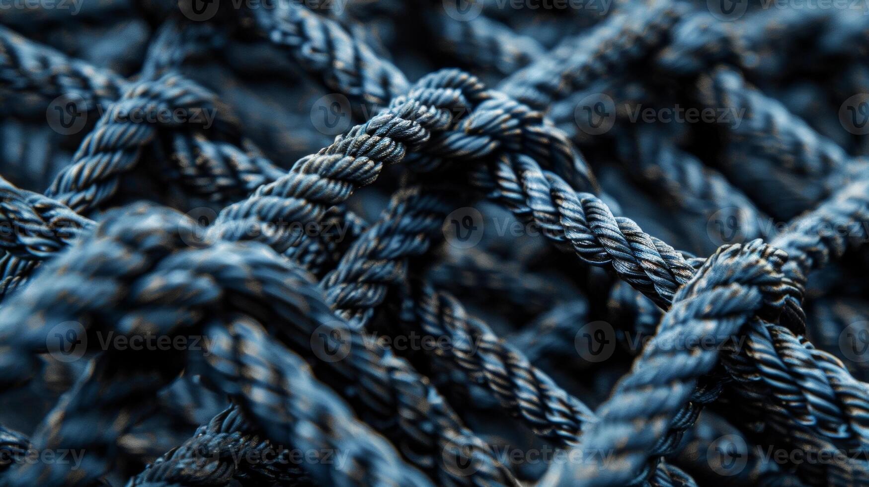 The knots used to tie the cargo net together are expertly crafted with each loop and twist tightly secured. The overall effect is a complex yet functional web photo