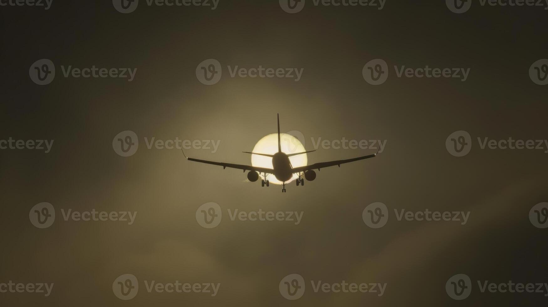 From a distance the plane appears as a small dot in the sky powered by the endless energy of the sun photo