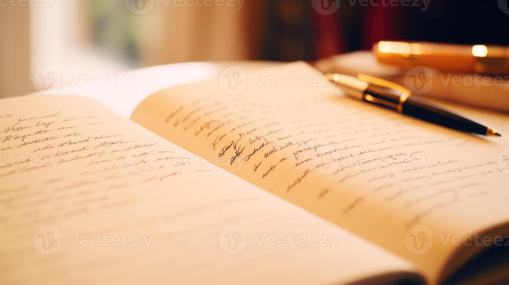 Closeup of a handwritten diary entry, filled with ideas and plans for advocating for the protection of endangered species. photo