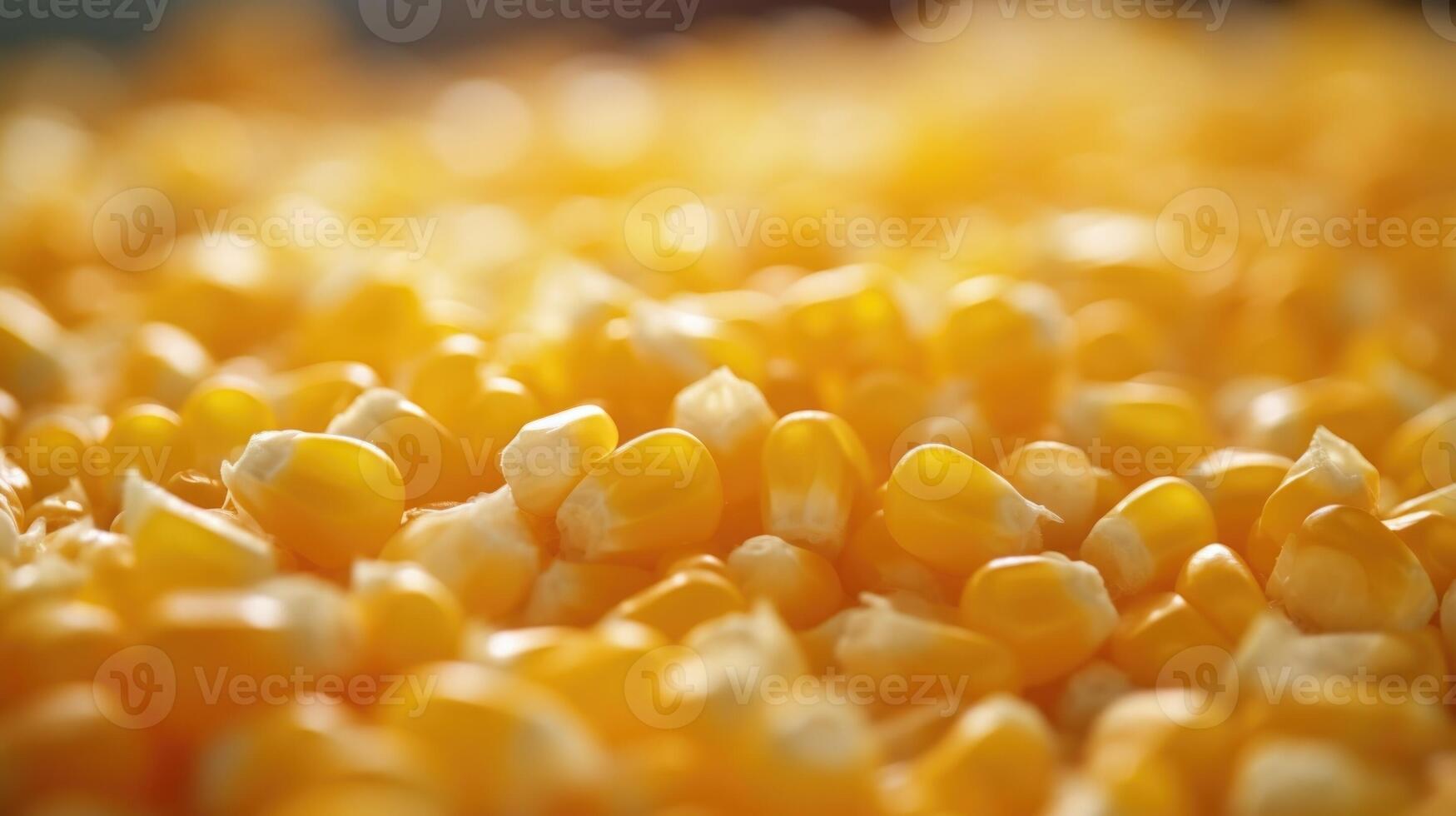 Closeup of genetically modified corn kernels with enhanced drought resistance. photo