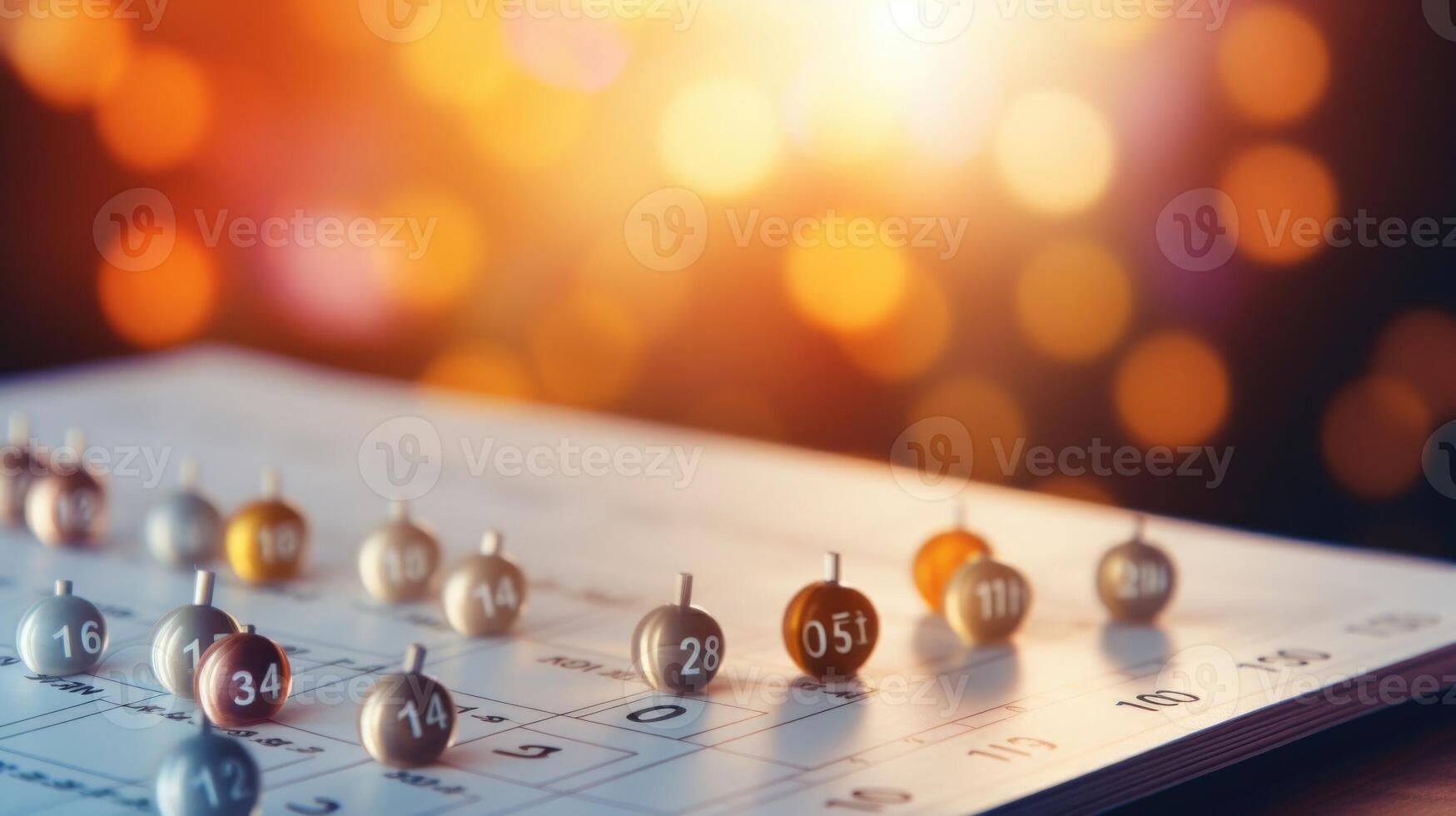 Closeup of a calendar with several overlapping deadlines and due dates, symbolizing the overwhelming workload and time management challenges in distance learning. photo
