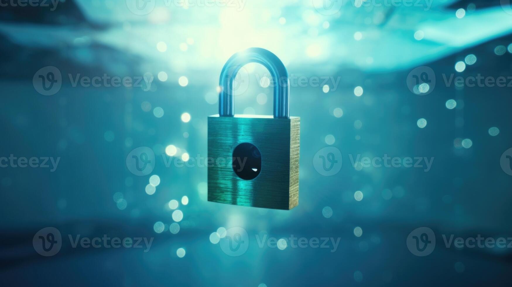 Closeup of a padlock symbol indicating secure online gaming settings. photo