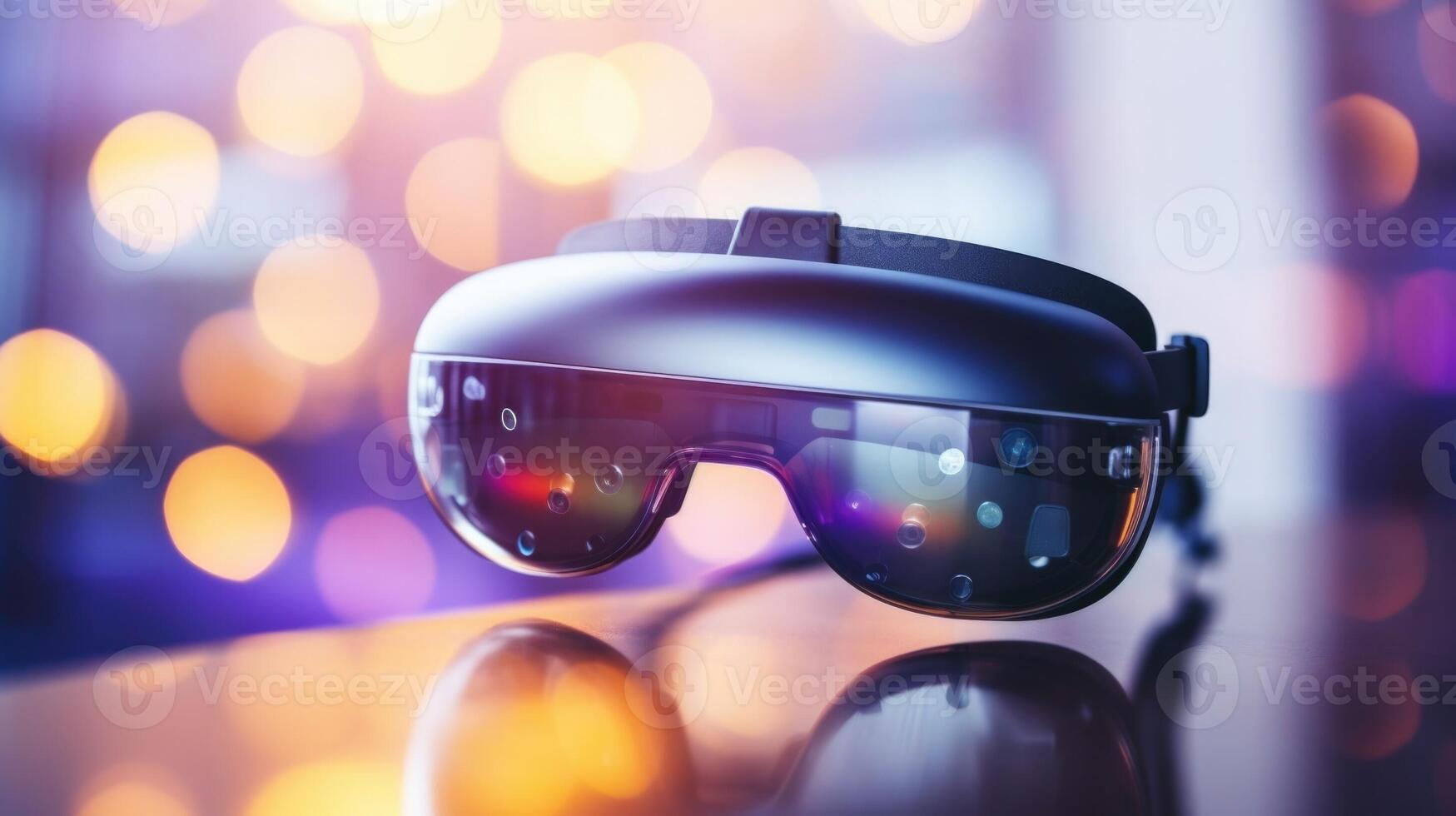 Closeup of a virtual reality motion sensor, tracking the users movements as they explore a new virtual landscape. photo