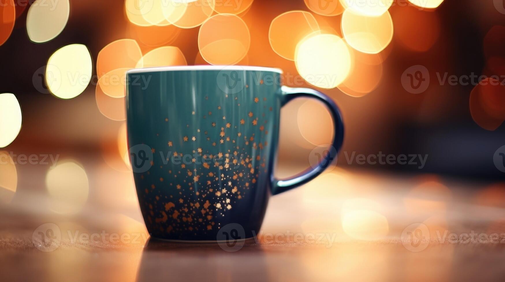 Macro shot of a customized handpainted coffee mug, reflecting the growing trend of personalization in everyday items. photo