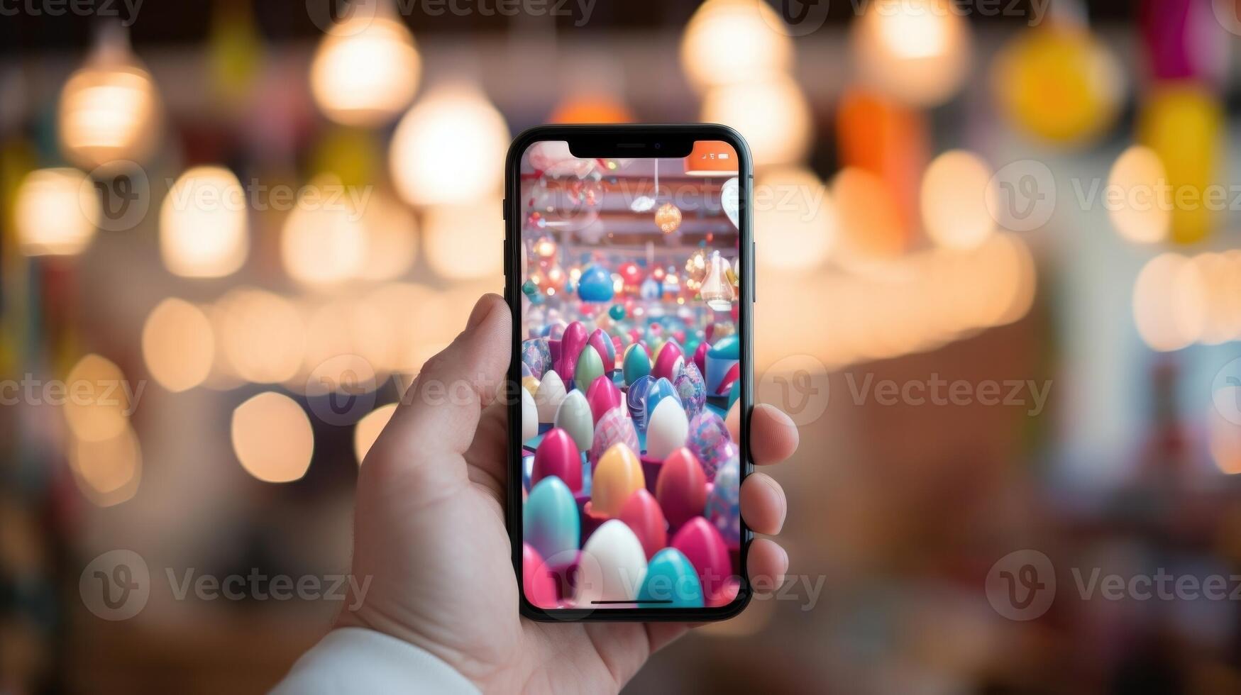 Closeup of a hidden Easter egg within the app, enticing users to tap and discover soing special. photo