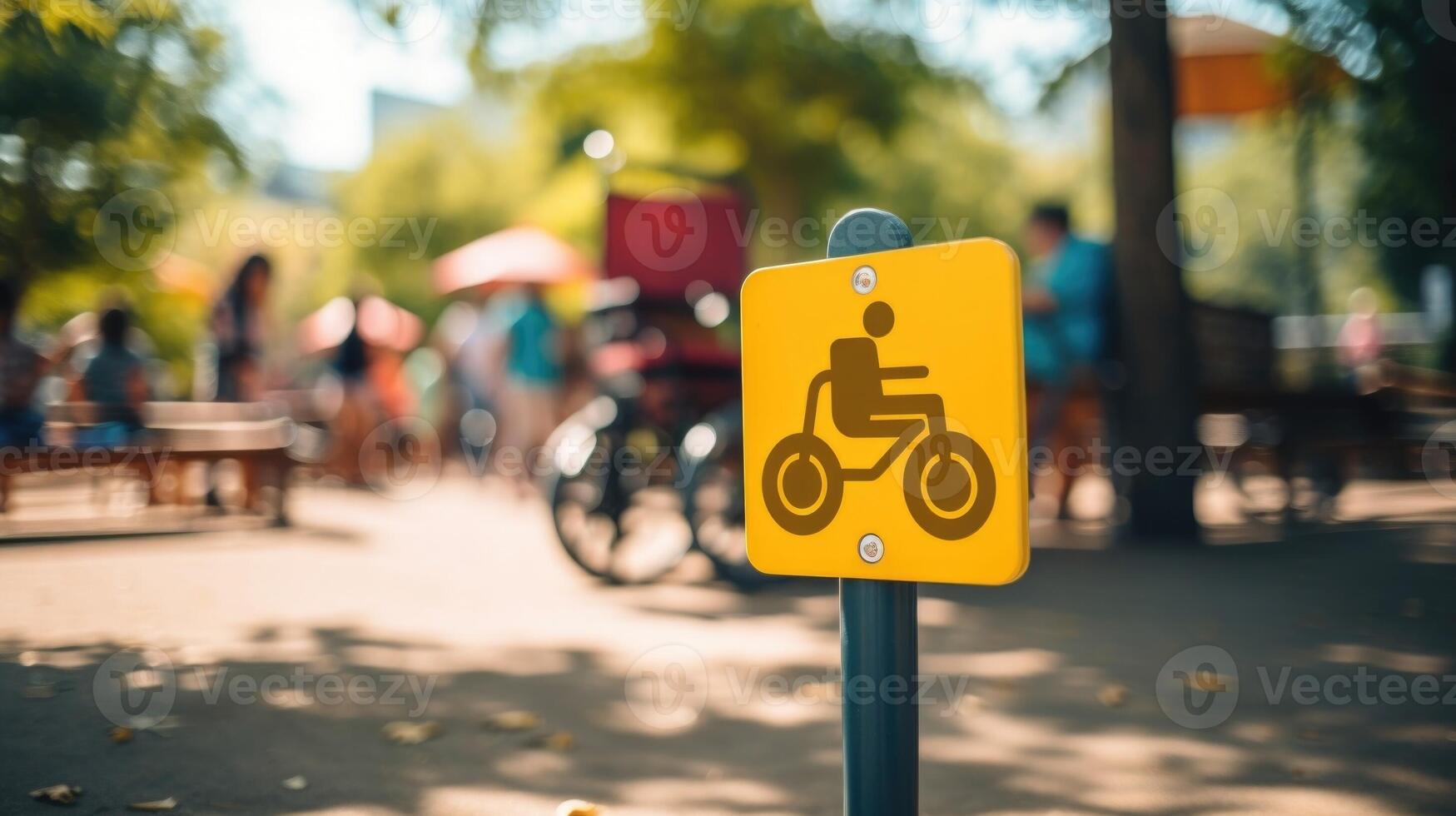 Closeup of a sign at a playground, indicating accessibility for all abilities. photo