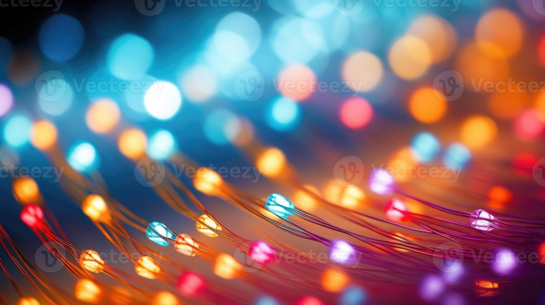 Macro image of string art, forming a largescale installation with various threads and colors. photo