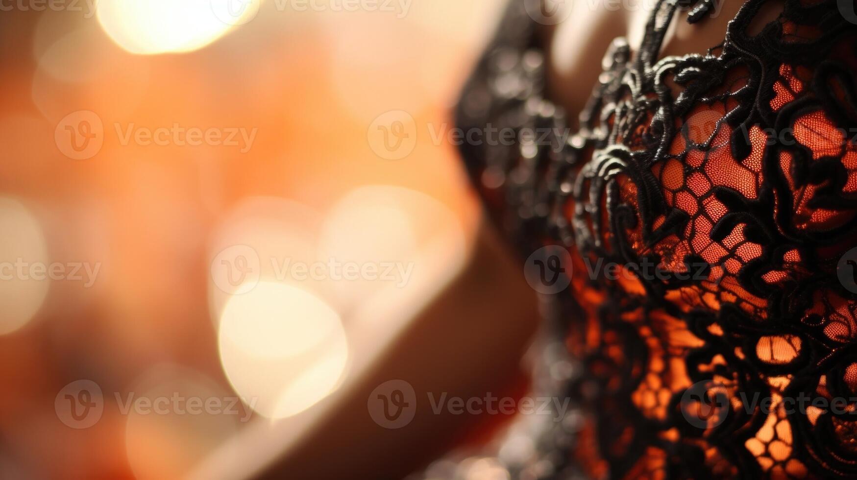 Closeup of intricate metal filigree work on a Spanish flamenco dress. photo