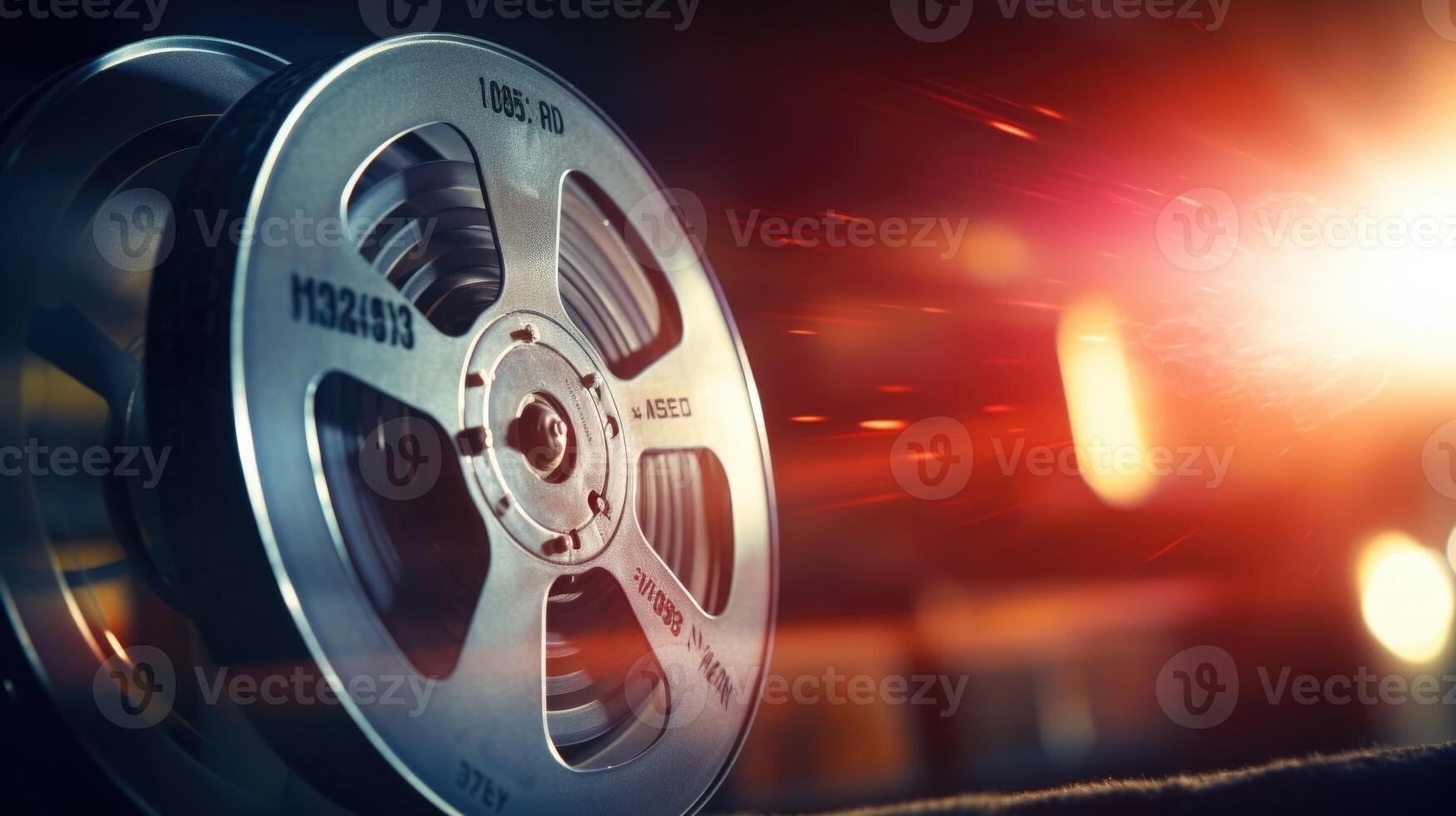 Closeup of a personalized fan with the movies title and date of release. photo