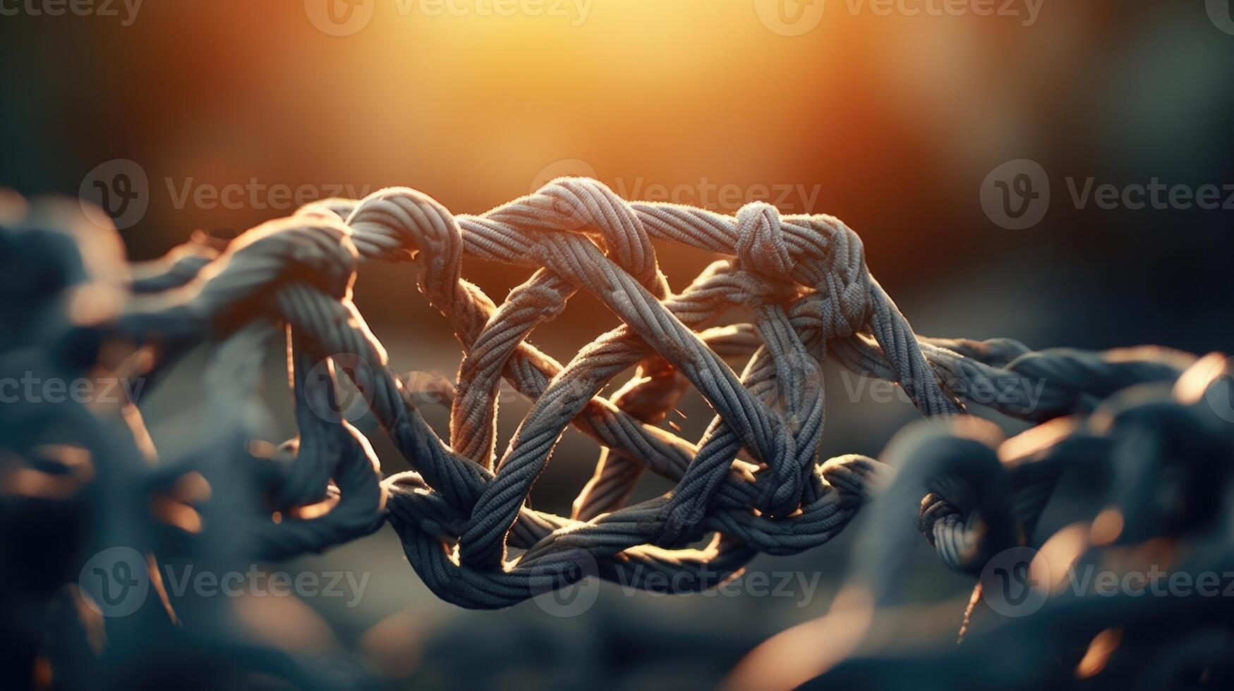 Closeup of a tangled knot, symbolizing the confusion and overwhelming emotions that can come with mental illness. photo