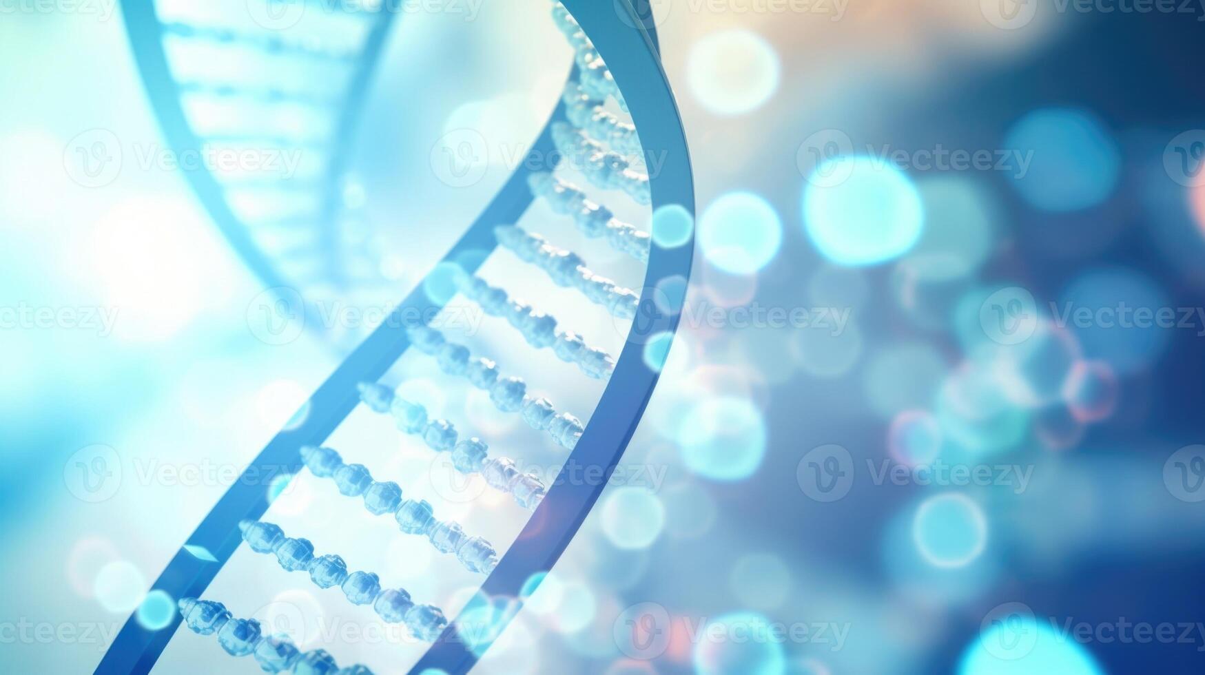 Closeup of a genetic testing kit with AI technology for personalized healthcare solutions. photo