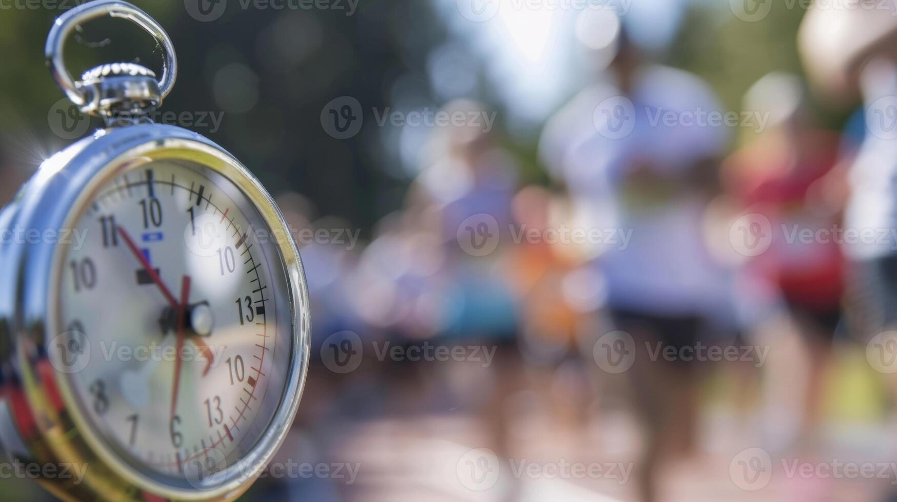 Soft focus on a timer ticking down adding to the pressure as the participants race against the clock to complete the challenge photo