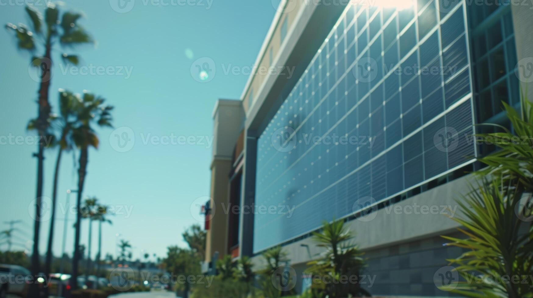A large bright sign on the side of a building showcasing a solar panel company and its impressive capabilities photo