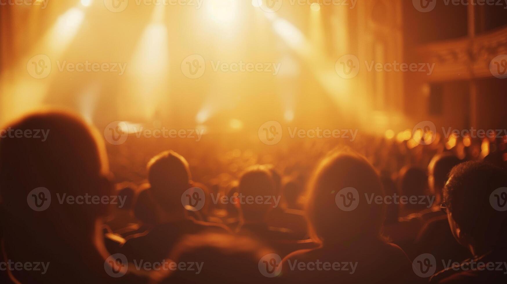 The stage and crowd are defocused in a dreamlike haze a scene from a distant memory photo