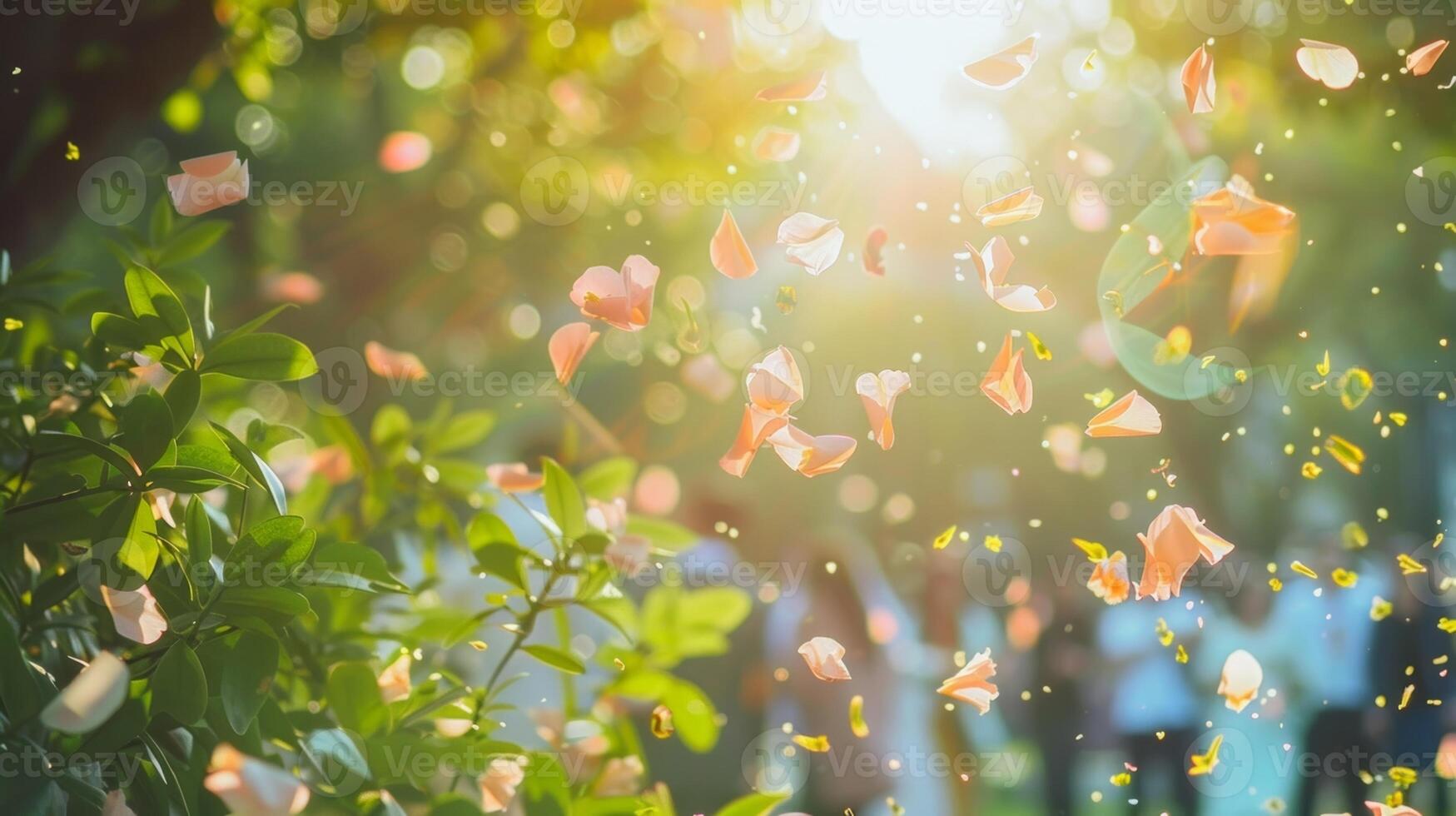 Petals and leaves blur together enveloping attendees in a natural botanical wonderland photo