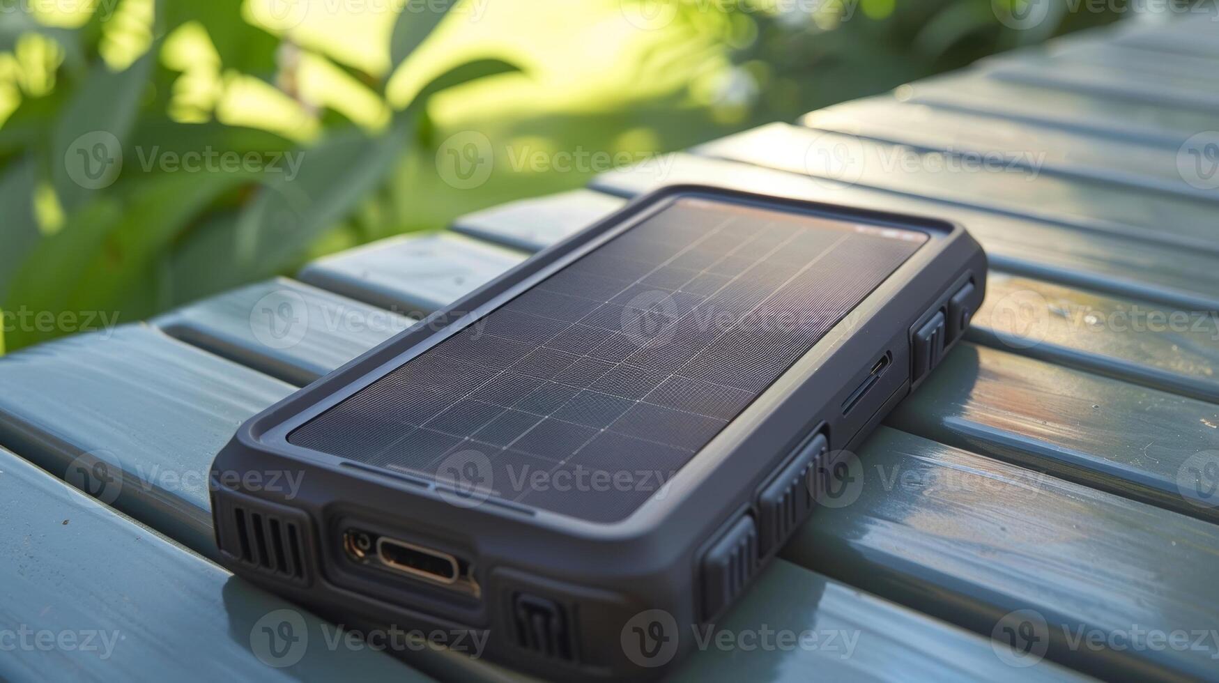 A solarpowered smartphone case providing backup power in case of emergency without having to rely on outlets photo