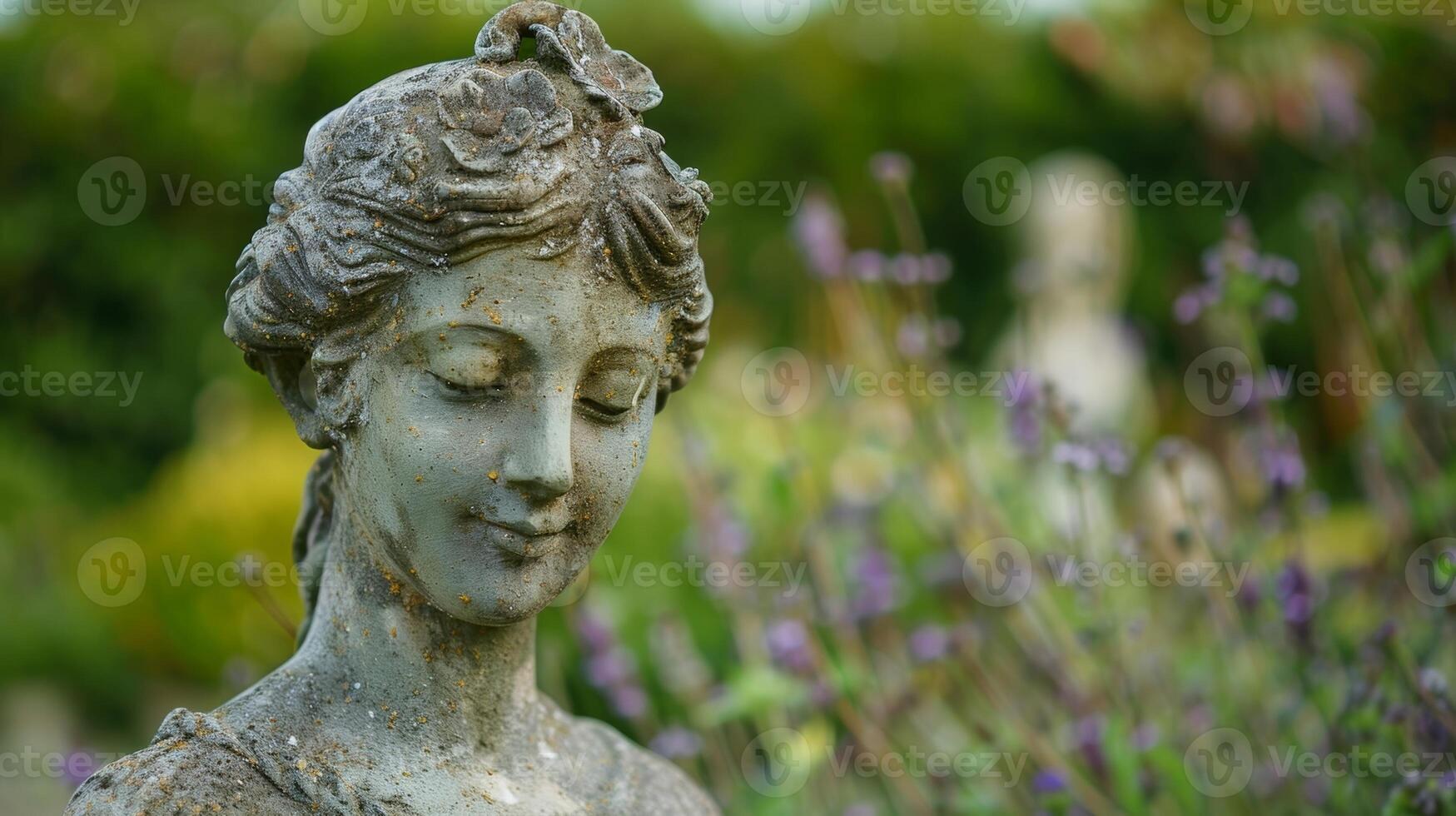 Even the statues and sculptures at the garden event seem to fade into the lush landscape photo