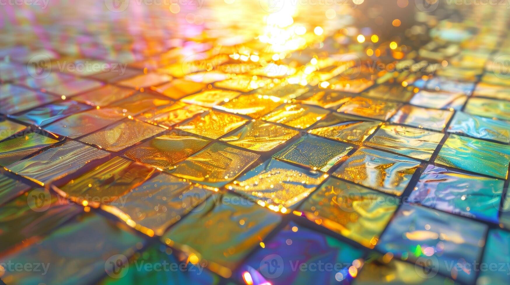 A large installation piece made entirely of solar panels creating a shimmering and everchanging mixed media artwork that harnesses the power of the sun photo