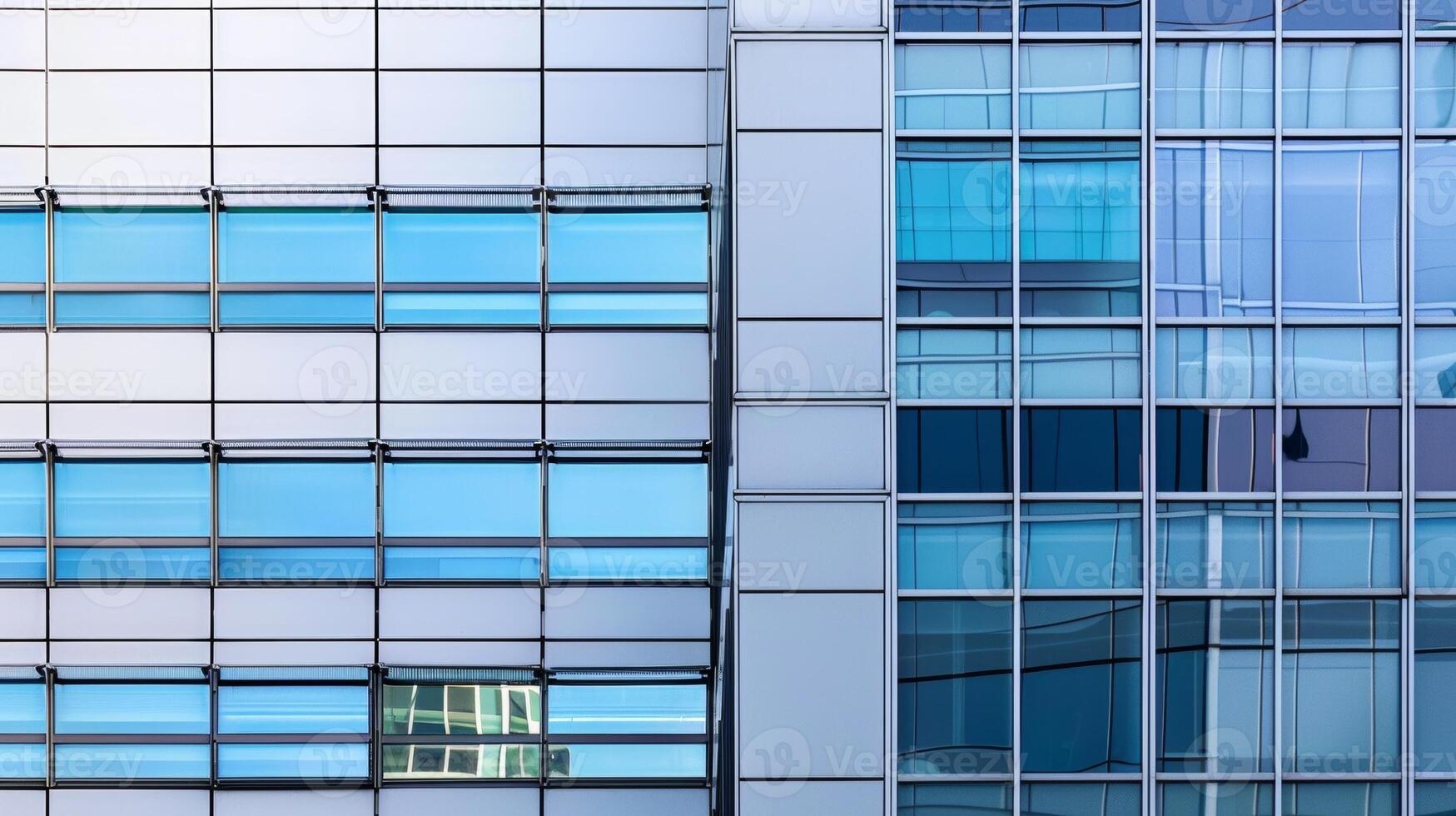 A closeup of solar panels mounted on the side of a skyscr providing clean energy while also adding to the buildings aesthetic photo